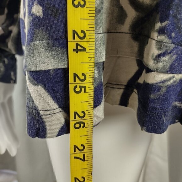 Simply Vera Womens Ivory Blue Floral Long Sleeve Casual Knit Top Size Large - Picture 6 of 11